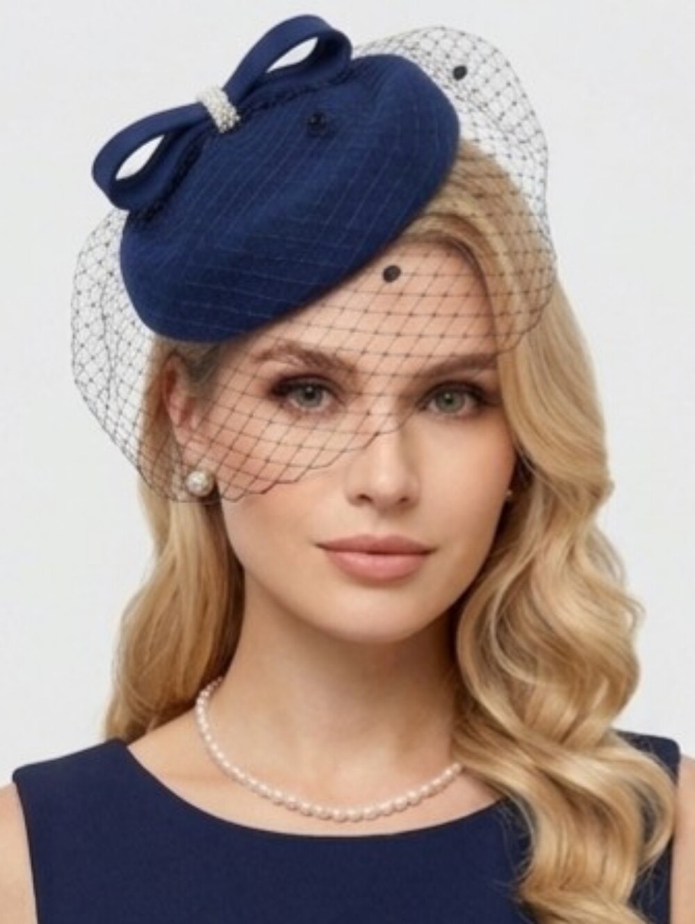 Classic Lace Veil Pillbox Fascinator